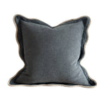 Chloe Navy Scalloped Cushion Cover