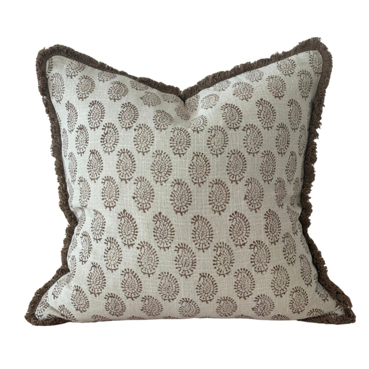 Sadie Chestnut Brown Print Cushion Cover