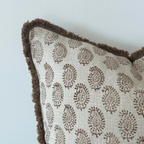 Sadie Chestnut Brown Print Cushion Cover