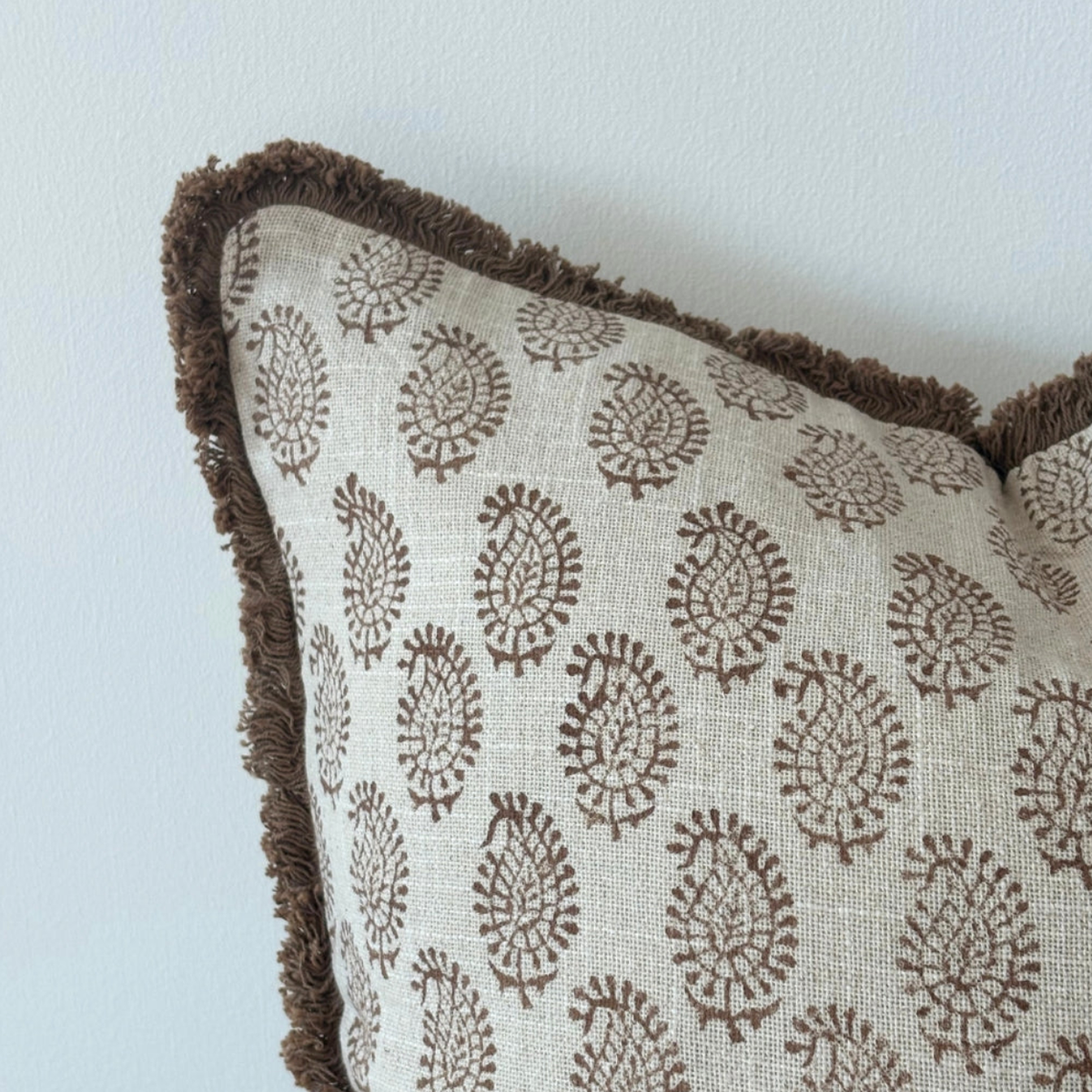 Sadie Chestnut Brown Print Cushion Cover