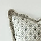 CHLOE - Sage Print Scalloped Edge Cushion Cover