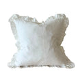 HALLIE White Ruffled Cushion Cover
